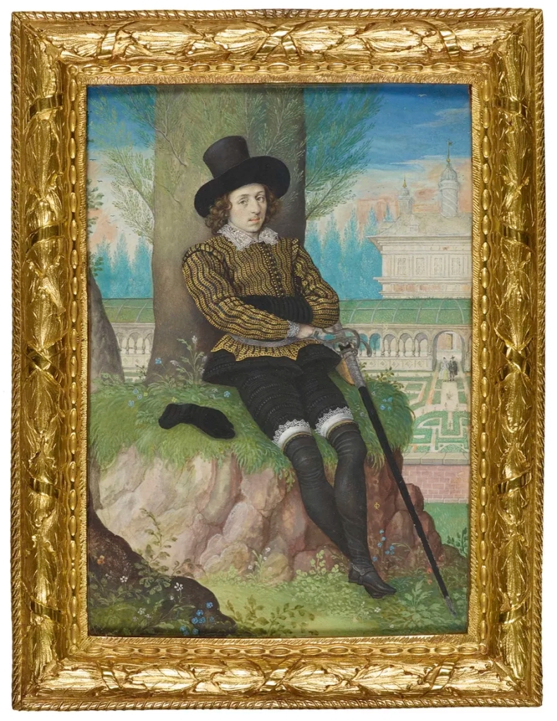 Young Man Seated Under a Tree painted by Isaac Oliver